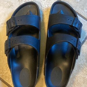 Black Double Strap Sandals